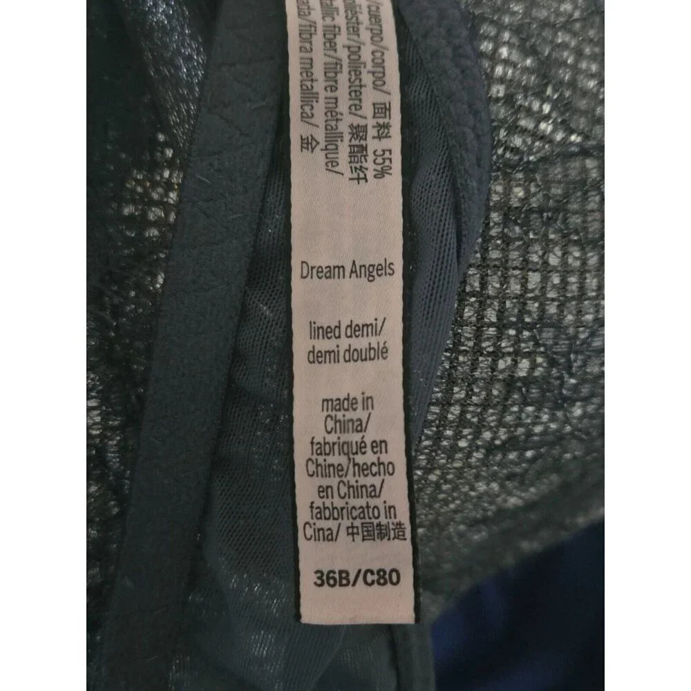 Victoria’s Secret Dream Angels Lightly Lined Demi Bra lace pewter Size 36B - Picture 6 of 6